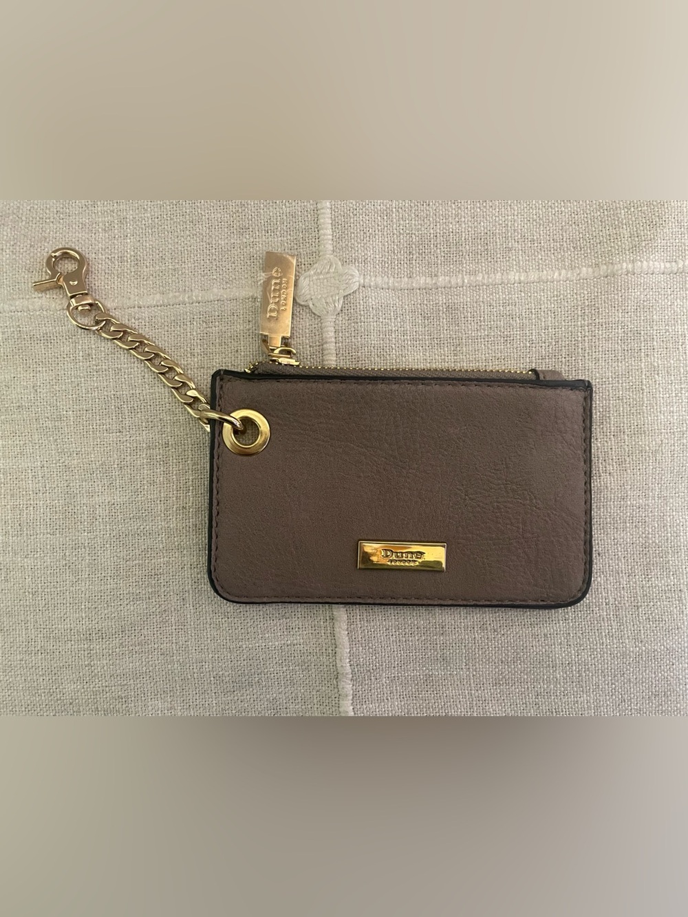 Dune London change purse with key chain attachment.